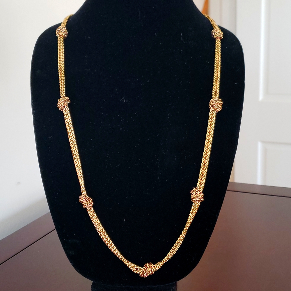 36 inch Gold Knot Neclace